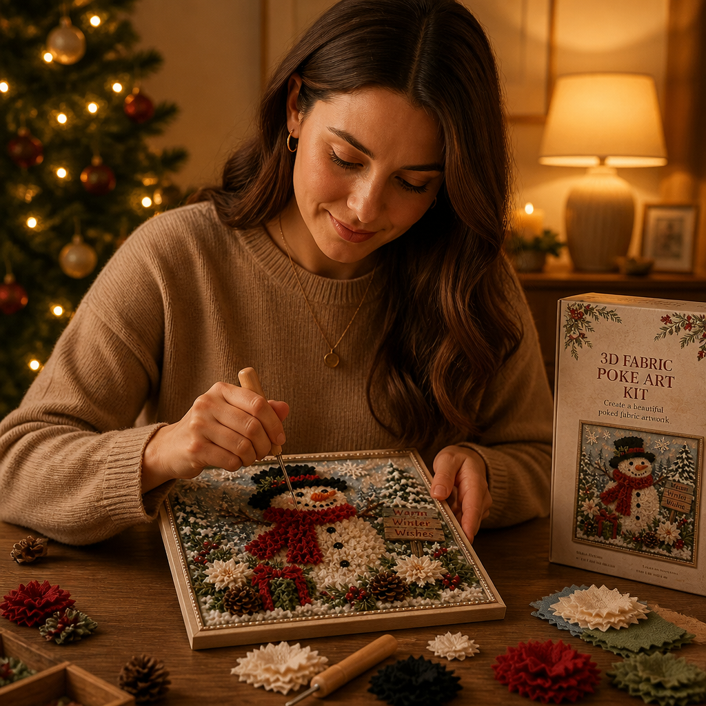 Yuleweave - 3D textil kézműves készlet előre vágott sablonnal