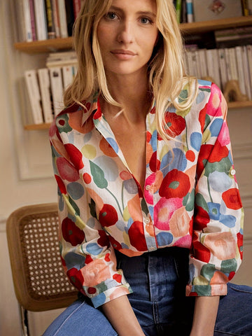 Mille - SommerChic Floral Pattern Blouse