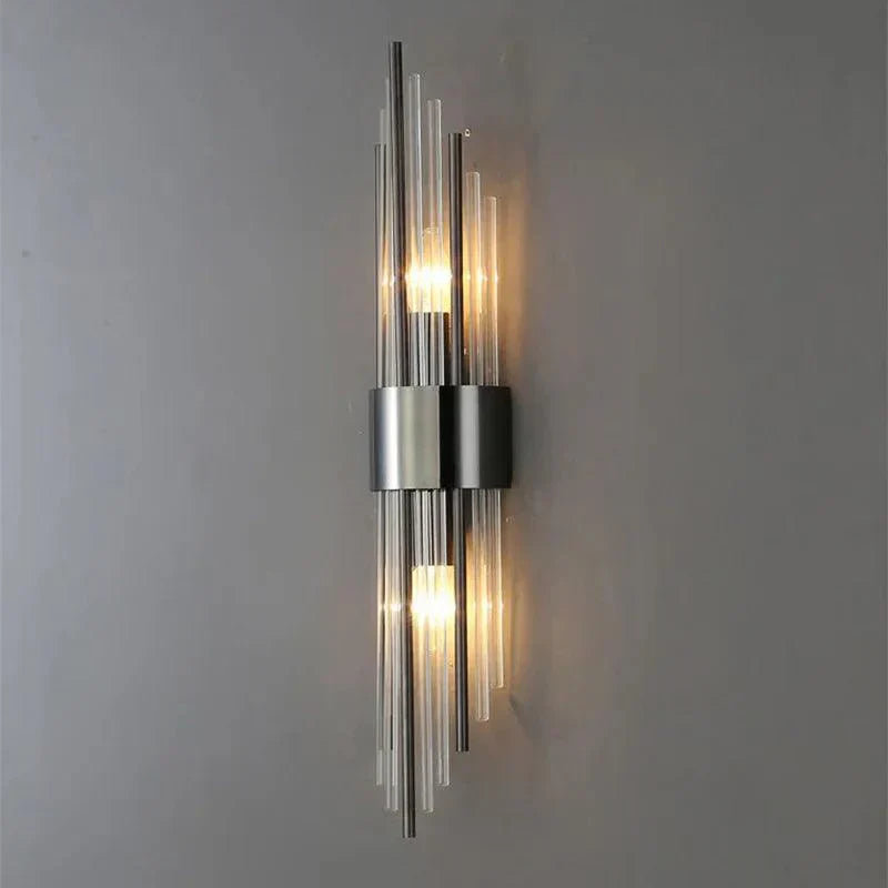 CrystalDazzle - Lux Wall Lamp Exquisite Crystal Detailing with Elegant Gold Finish | Warm Ambient Glow for Bedrooms, Hallways, or Living Rooms | Sophisticated Accent Lighting for Modern and Classic Interiors