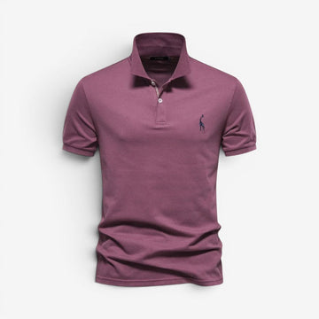 Men's Buttoned Polo Shirt With Short Sleeve