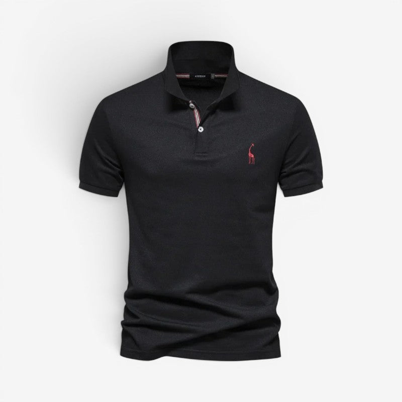 Men's Buttoned Polo Shirt With Short Sleeve