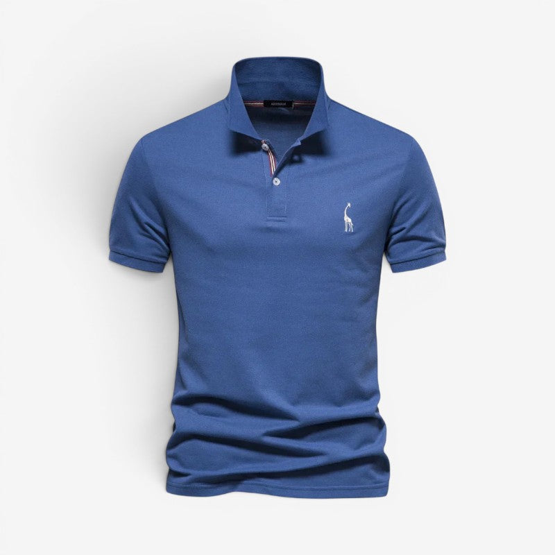Men's Buttoned Polo Shirt With Short Sleeve