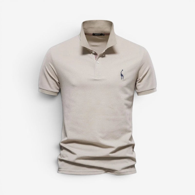 Men's Buttoned Polo Shirt With Short Sleeve