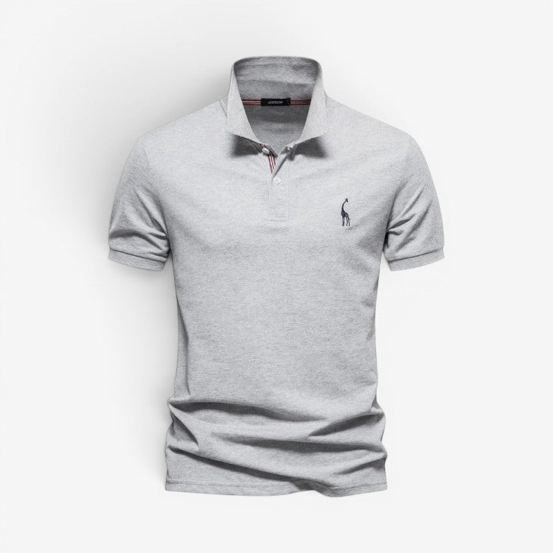 Men's Buttoned Polo Shirt With Short Sleeve