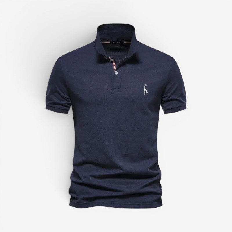Men's Buttoned Polo Shirt With Short Sleeve