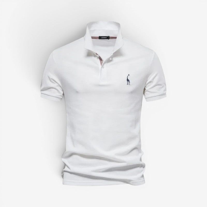 Men's Buttoned Polo Shirt With Short Sleeve