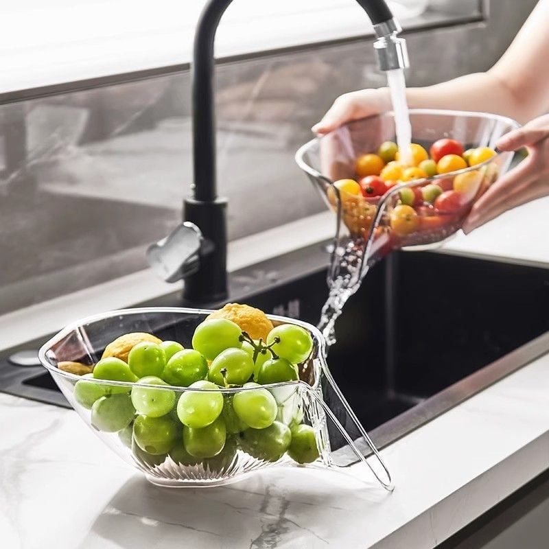 EasyDrain - Adjustable Kitchen Sieve Flexible Size for Pots, Bowls, and Sinks | Durable and Lightweight Design for Easy Rinsing and Draining | Space-Saving Strainer for Fruits, Vegetables, Pasta, and More