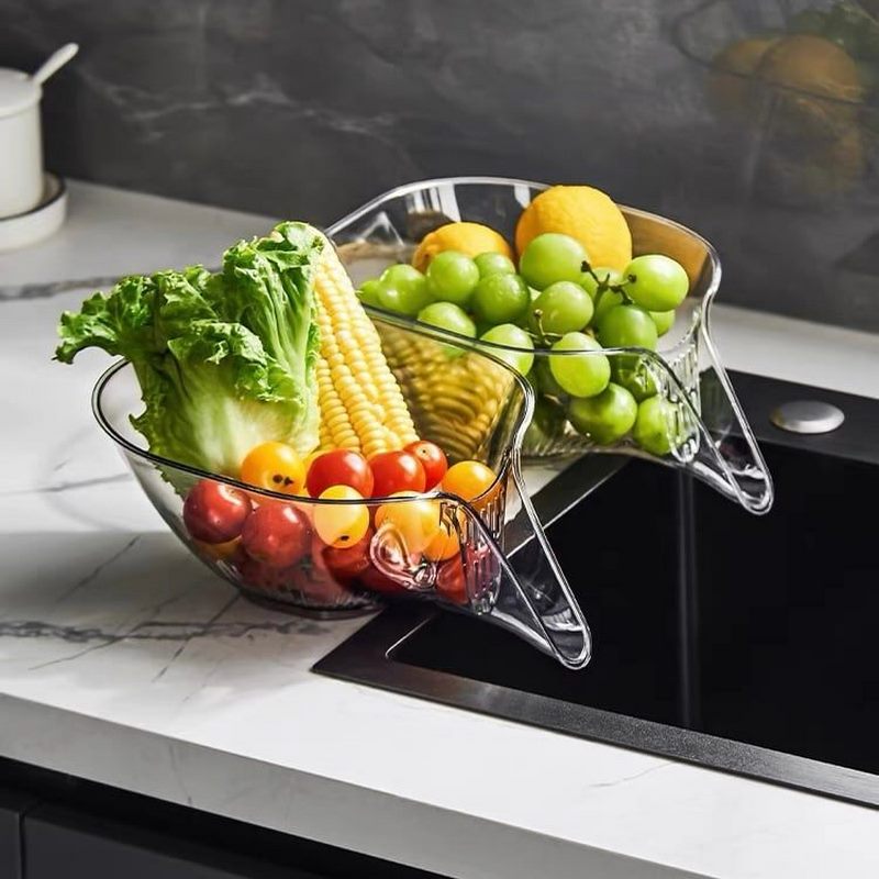 EasyDrain - Adjustable Kitchen Sieve Flexible Size for Pots, Bowls, and Sinks | Durable and Lightweight Design for Easy Rinsing and Draining | Space-Saving Strainer for Fruits, Vegetables, Pasta, and More