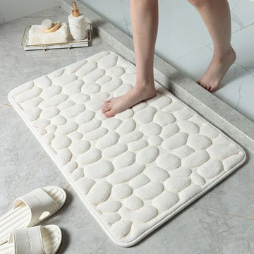 CloudPebble - Plush Pebble-Textured Memory Foam Bath Mat