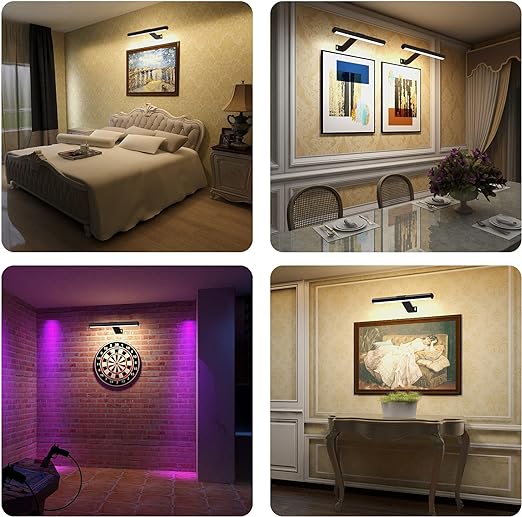 BrightGlow - Minimalist Art Light Sleek Adjustable Design with Multiple Finish Options | Energy-Efficient LED Illumination for Gallery-Style Display | Perfect Accent for Artwork, Photos, or Wall Décor