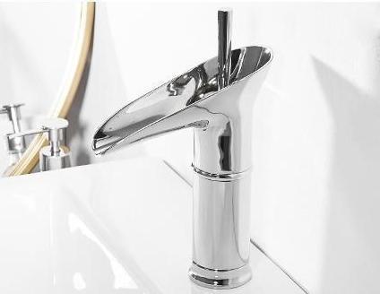 AquaFalls - Vintage Waterfall Bathroom Faucet Antique Brass Finish with Gentle Cascading Flow | Single-Handle Design for Effortless Water Control | Elegant Accent to Enhance Bathroom Aesthetics