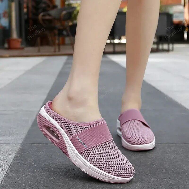 Aerovelle – Kerek orrú slip-on cipő légáteresztő hálós felsőrésszel
