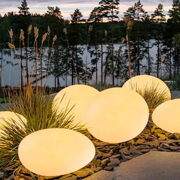 GlowPebble - Solar-Powered Stone Style LED Pathway Lights | Realistic Pebble Design with Soft Ambient Glow | Eco-Friendly Weather-Resistant Lighting for Garden, Walkway, or Patio