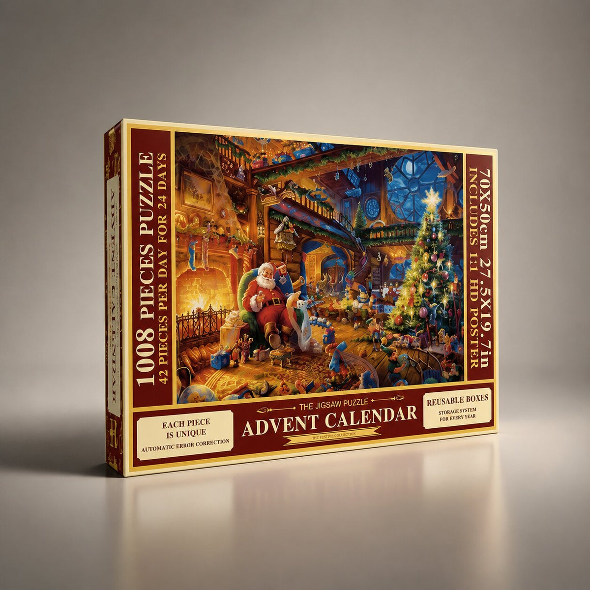 Puzzlemerry - Kirakós adventi naptár 1008 darabbal