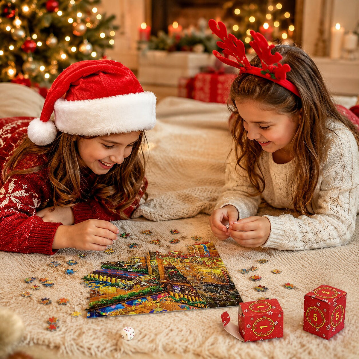 Puzzlemerry - Kirakós adventi naptár 1008 darabbal