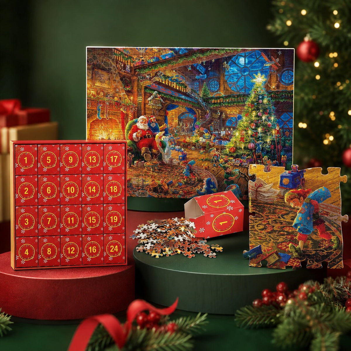 Puzzlemerry - Kirakós adventi naptár 1008 darabbal