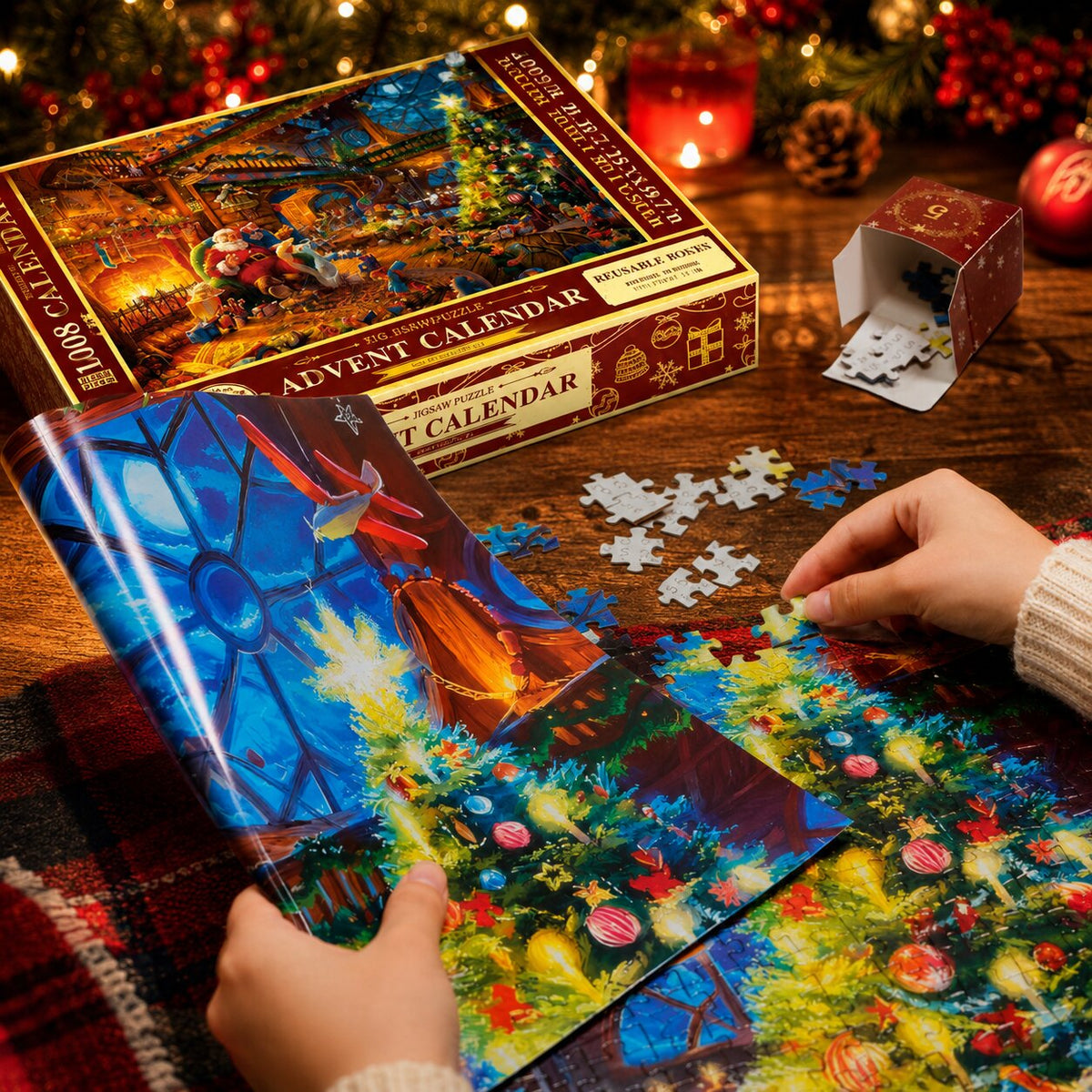 Puzzlemerry - Kirakós adventi naptár 1008 darabbal