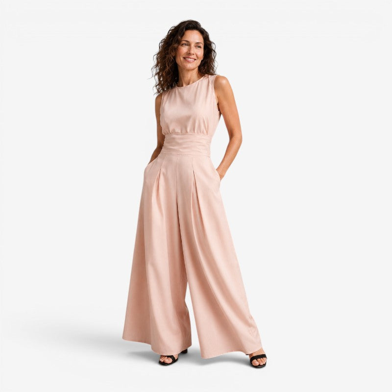 Elegant Women's Sleeveless Wide Leg Jumpsuit