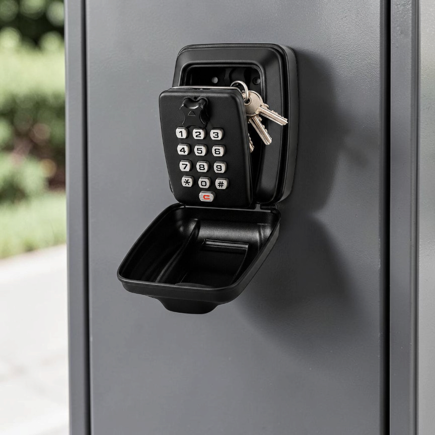 KeySecure - Fali kulcsszéf 12 számjegyű újraállítható kombinációs zárral