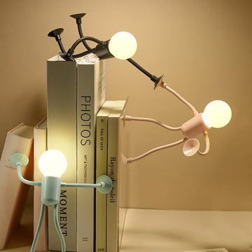 Whimsical - Bookend Lamp Dual-Function Design as Bookend and Table Lamp | Soft Ambient Light for Reading or Relaxing | Playful and Compact Accent for Desk, Shelf, or Nightstand