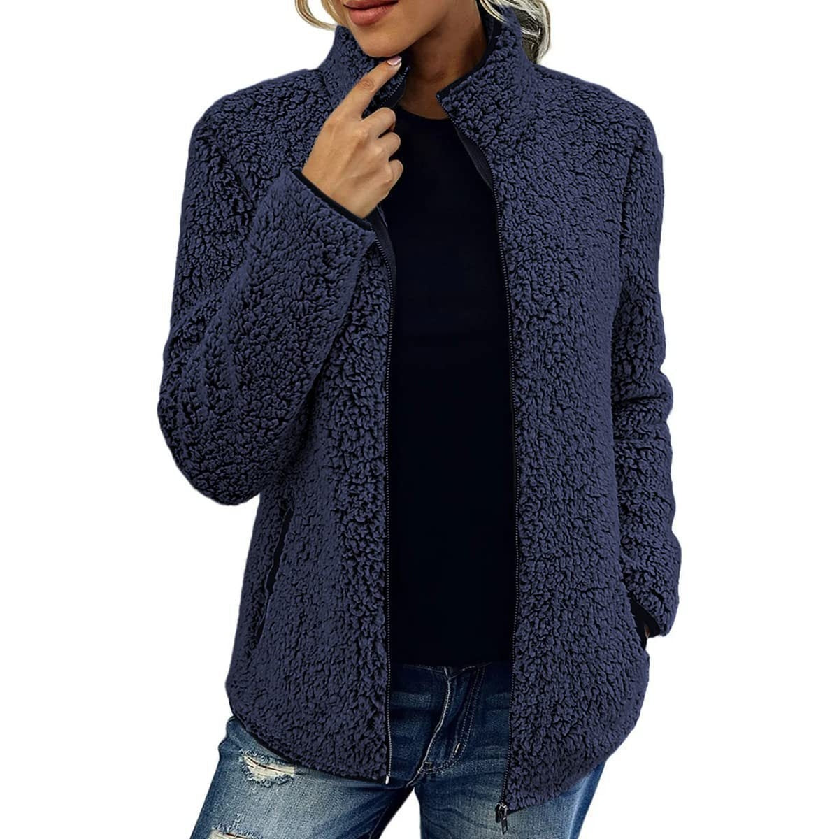 Lena | Women's Teddy Fleece Winter Jacket with Zipper
