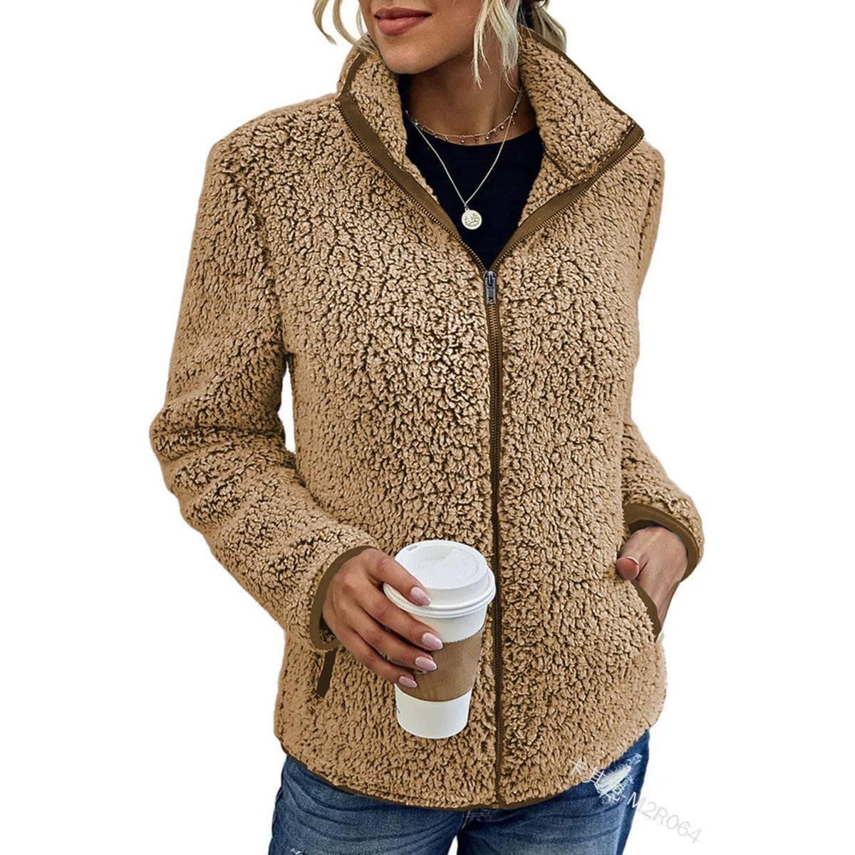 Lena | Women's Teddy Fleece Winter Jacket with Zipper