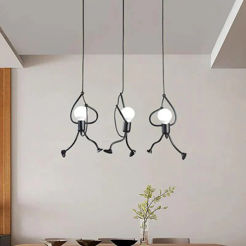 LumiBuddy – Playful Human Figure Design with Whimsical Charm | Soft Ambient Glow with Multi-Bulb Compatibility | Fun Statement Lighting for Kids’ Rooms, Cafes or Offices