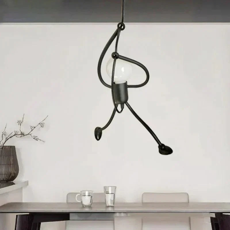 LumiBuddy – Playful Human Figure Design with Whimsical Charm | Soft Ambient Glow with Multi-Bulb Compatibility | Fun Statement Lighting for Kids’ Rooms, Cafes or Offices