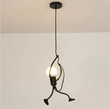 LumiBuddy – Playful Human Figure Design with Whimsical Charm | Soft Ambient Glow with Multi-Bulb Compatibility | Fun Statement Lighting for Kids’ Rooms, Cafes or Offices
