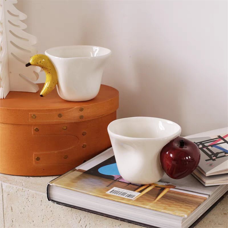 FruitySips - Whimsical Fruit-Shaped Mugs