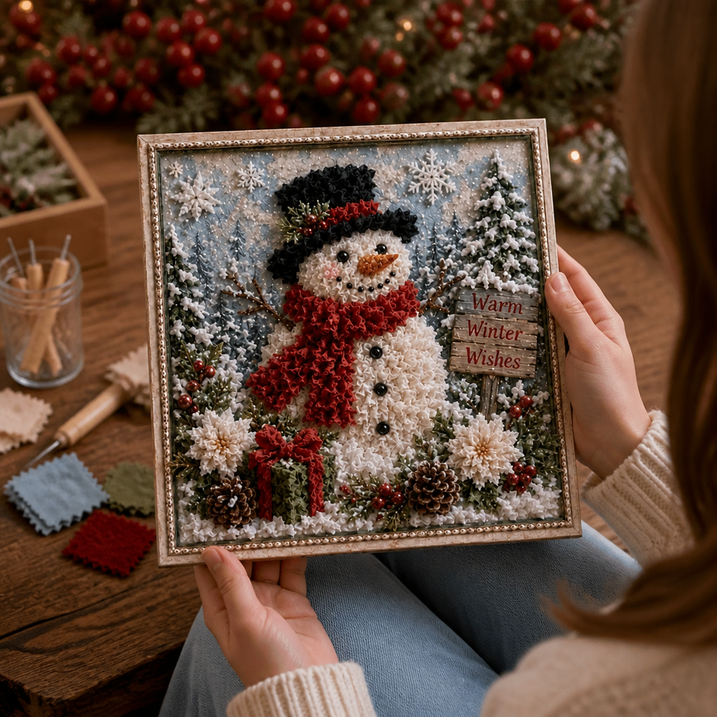Yuleweave - 3D textil kézműves készlet előre vágott sablonnal