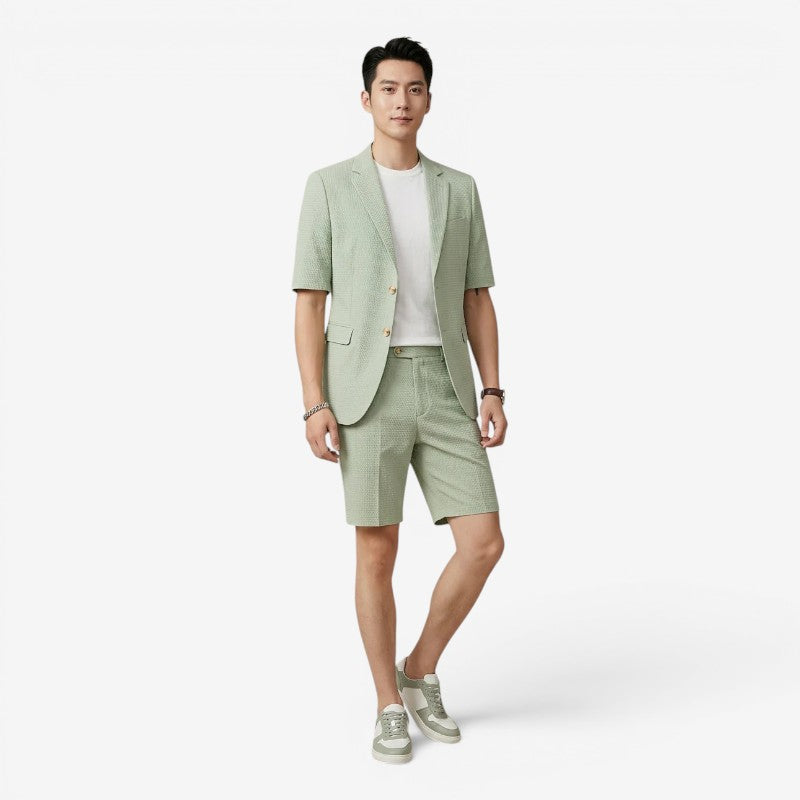 Men's Short Sleeve Blazer and Trouser Set
