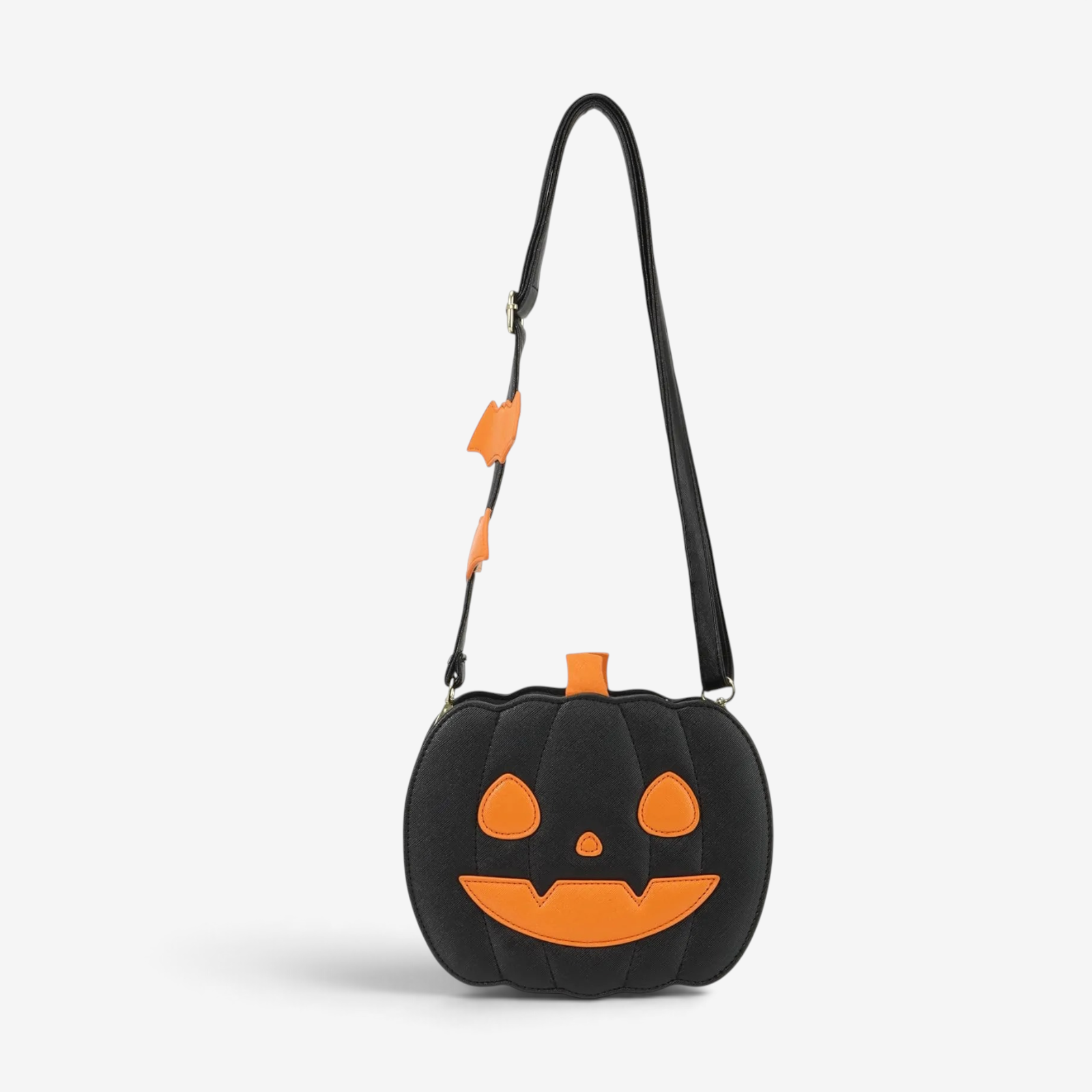 Luna - Pumpkin Purse with Bat Motif