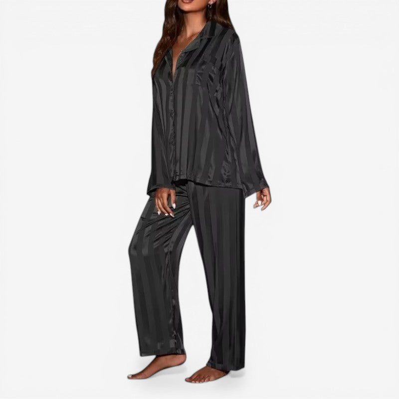 Long Sleeve Button Pyjama Set