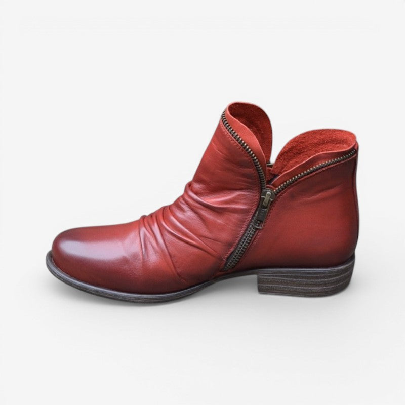 Women’s Pointed-Toe Ankle Boots with Thick Sole