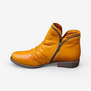 Women’s Pointed-Toe Ankle Boots with Thick Sole