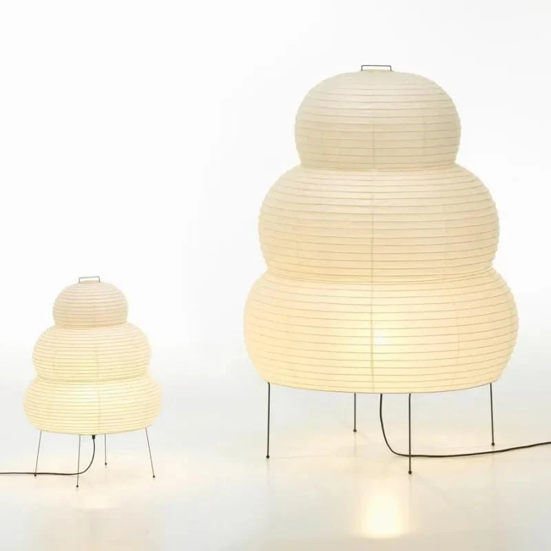 WabiLume - Artistic Rice Paper Floor Lamp Handcrafted Wabi-Sabi Design with Soft Ambient Light | Adjustable Tripod Stand for Flexible Height | Elegant Accent for Living Room, Bedroom, Reading Corner, or Meditation Space