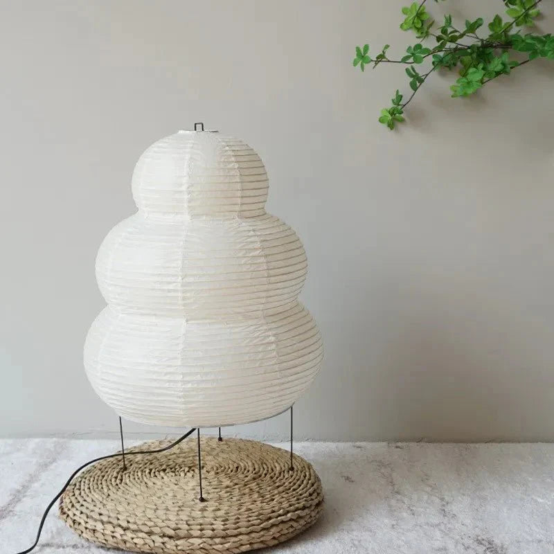 WabiLume - Artistic Rice Paper Floor Lamp Handcrafted Wabi-Sabi Design with Soft Ambient Light | Adjustable Tripod Stand for Flexible Height | Elegant Accent for Living Room, Bedroom, Reading Corner, or Meditation Space
