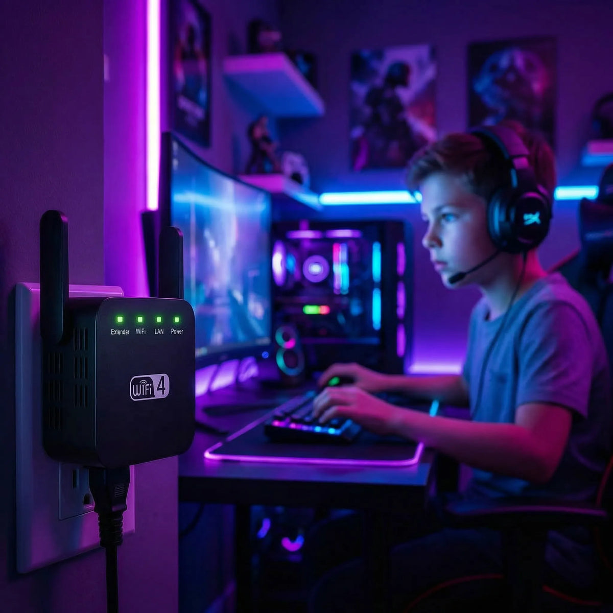 NetWave - Wifi jelerősítő és ismétlő kettős antennával