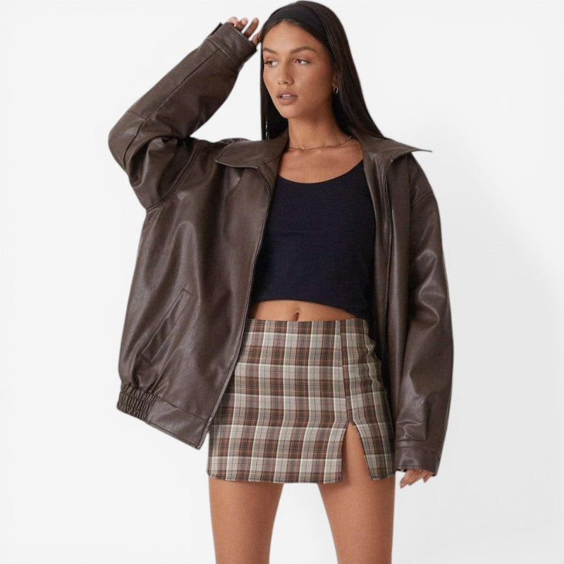 Classic Zipper Bomber Jacket