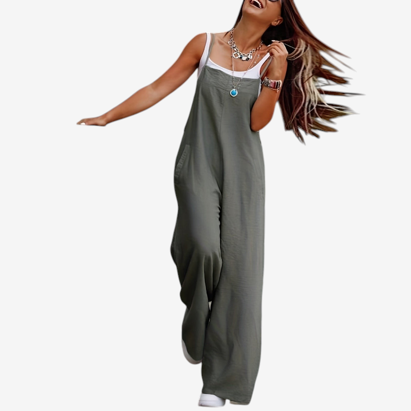 Oversized Sleeveless Wide-Leg Jumpsuit for Women