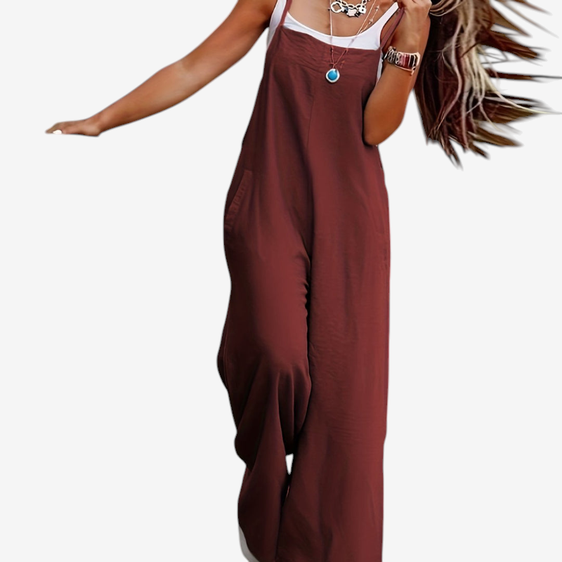 Oversized Sleeveless Wide-Leg Jumpsuit for Women