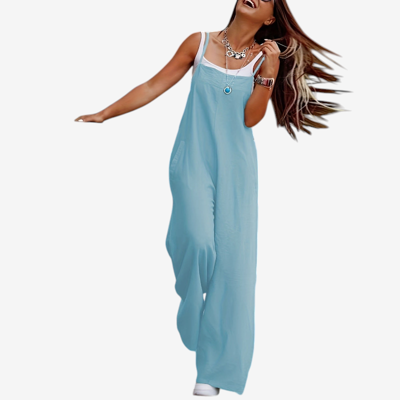 Oversized Sleeveless Wide-Leg Jumpsuit for Women