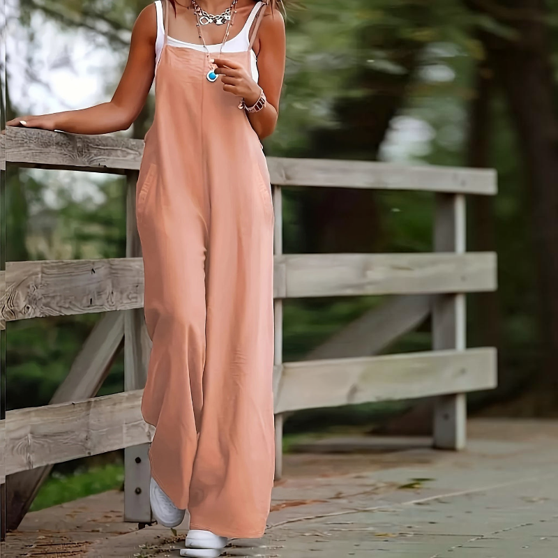 Oversized Sleeveless Wide-Leg Jumpsuit for Women