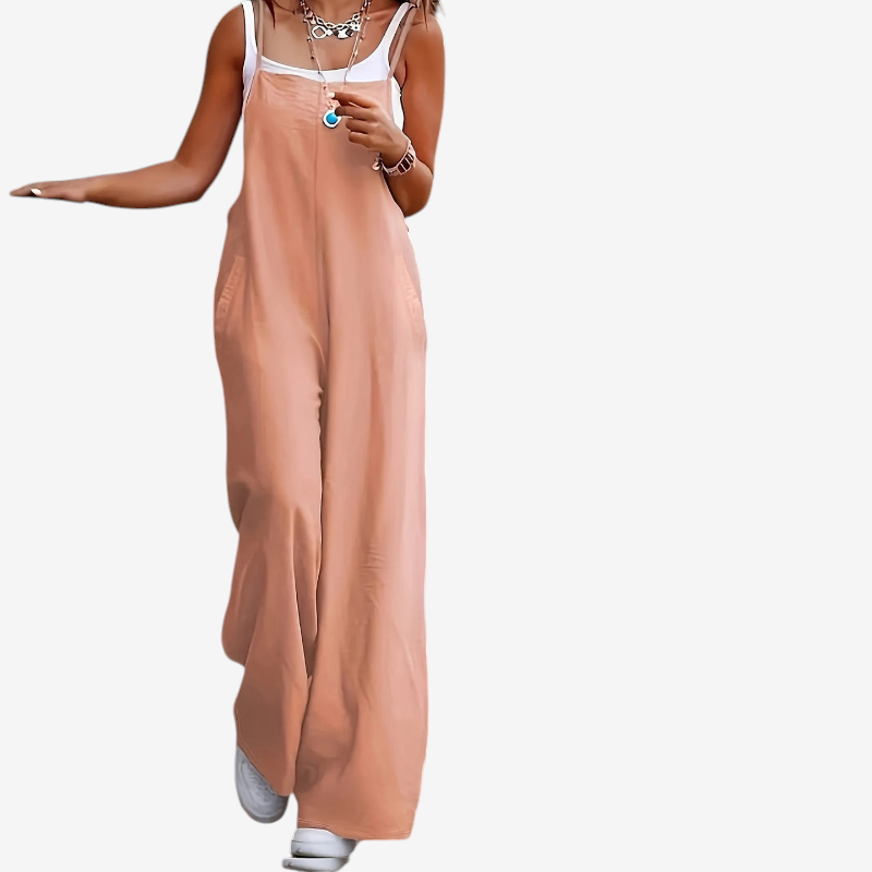 Oversized Sleeveless Wide-Leg Jumpsuit for Women