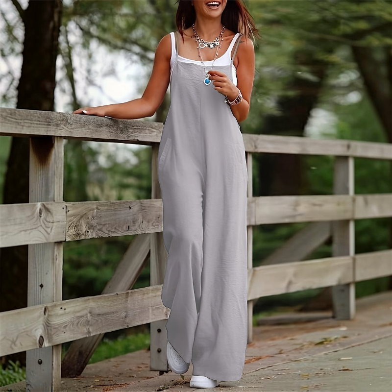 Oversized Sleeveless Wide-Leg Jumpsuit for Women