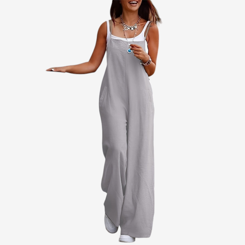 Oversized Sleeveless Wide-Leg Jumpsuit for Women