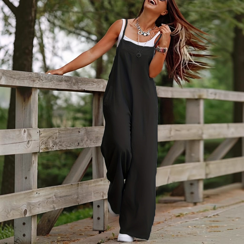 Oversized Sleeveless Wide-Leg Jumpsuit for Women