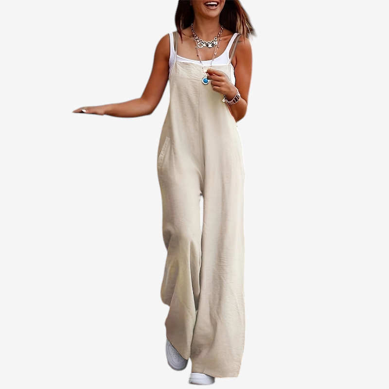 Oversized Sleeveless Wide-Leg Jumpsuit for Women