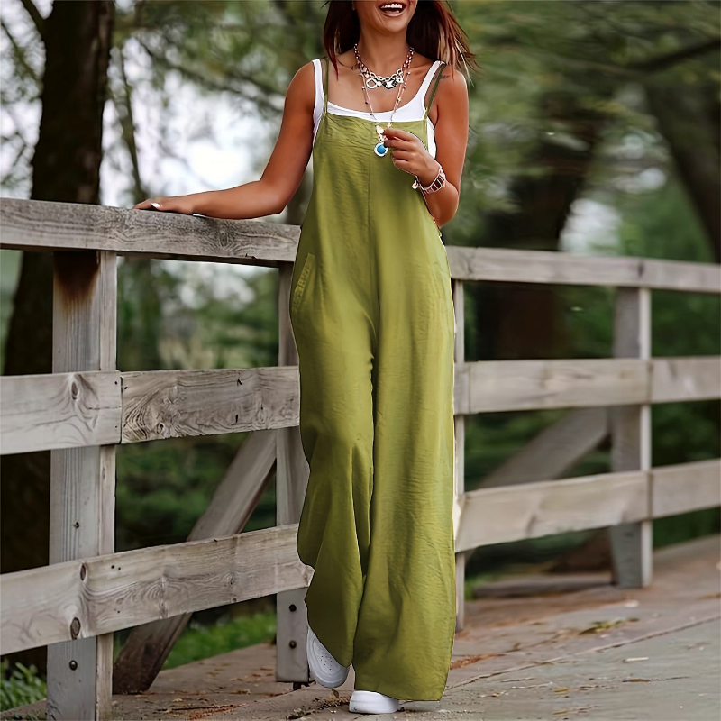 Oversized Sleeveless Wide-Leg Jumpsuit for Women